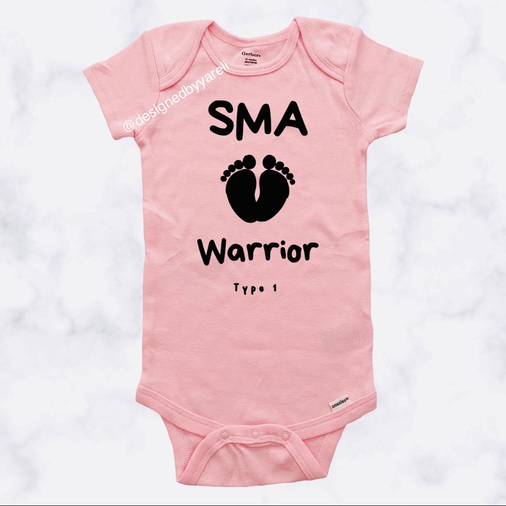 "SMA WARRIOR" Gerber onesie 18M